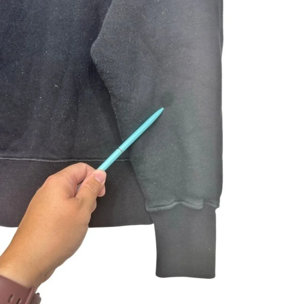 Marissa‎ Webb Black Cotton Funnel Neck Zip Sweatshirt Women's XS - Picture 8 of 9